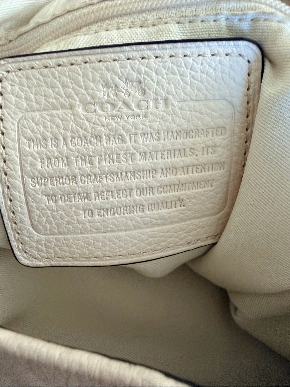 Classic Cream White Leather Shoulder Hobo Bag Purse - Picture 12 of 12